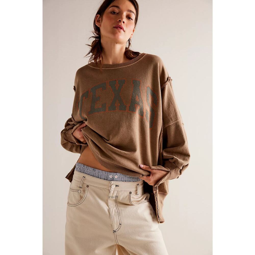 Free People We The Free Graphic Camden Pullover Texas Size XL